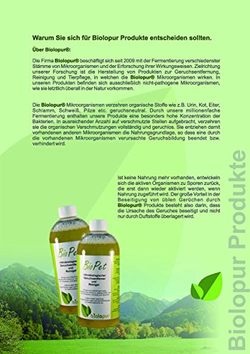 Biolopur Neutralizador de olores | Eliminador de olores – Spray | Limpiador de orina | Concentrado 1:10