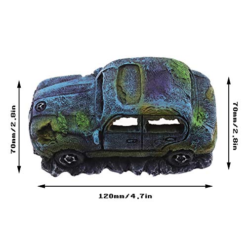 BIYM - Decoración para acuario de resina para coche, adorno para depósito de peces de imitación de incidente