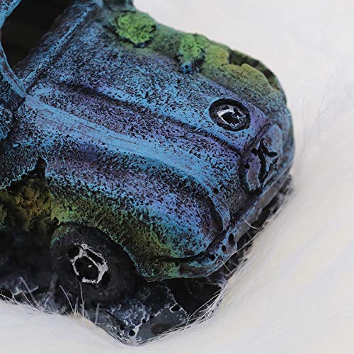 BIYM - Decoración para acuario de resina para coche, adorno para depósito de peces de imitación de incidente