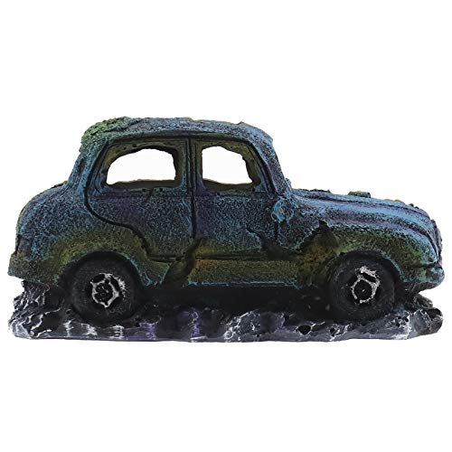 BIYM - Decoración para acuario de resina para coche, adorno para depósito de peces de imitación de incidente