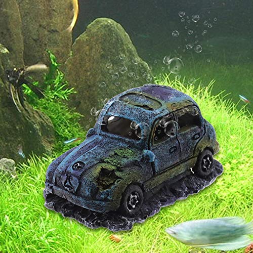 BIYM - Decoración para acuario de resina para coche, adorno para depósito de peces de imitación de incidente