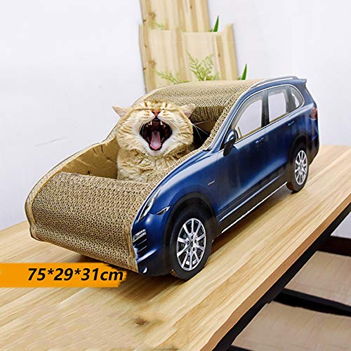 BJL Azul del Tablero del rasguño del Gato del autobús del Pasajero del autobús del Pasajero Grande del Gato del rasguño del Gato arañazo de Gato (Color : A)