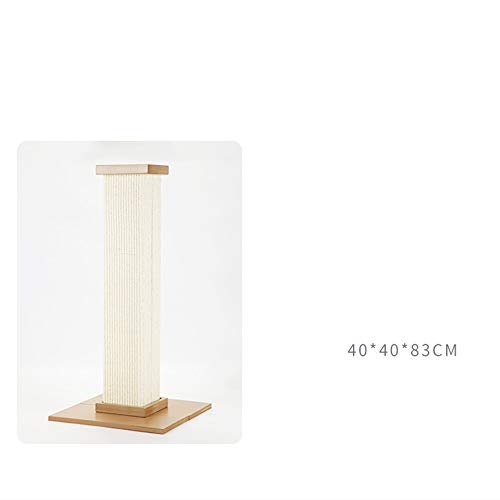 BJL Tablero de rascar Gato Gato Grande Columna de Escalada Madera Maciza árbol de Gato Suministros de Juguete Garras sisal Columna Romana Columna de rascar Gato Blanco arañazo de Gato (Color : A)