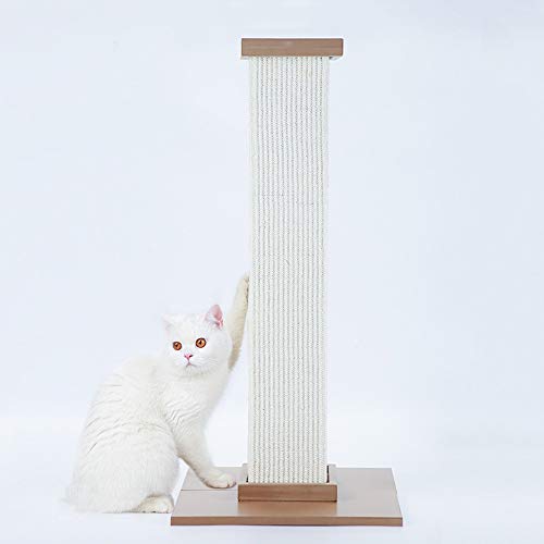 BJL Tablero de rascar Gato Gato Grande Columna de Escalada Madera Maciza árbol de Gato Suministros de Juguete Garras sisal Columna Romana Columna de rascar Gato Blanco arañazo de Gato (Color : A)