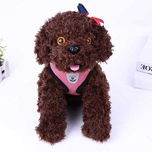 BLEVET Arnés Perro Gato Ajustable Respirante Pequeña Chaleco para Cachorros, Perros Pequeños y Gatos MZ046 (M, Pink)
