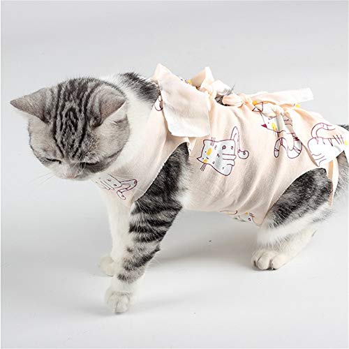 BOENTA Camisetas para Perros Traje De Recuperación para Gatos Chaleco para Perro después de la cirugía Abrigos de Gato para Mascotas Gatos Ropa Cat,M