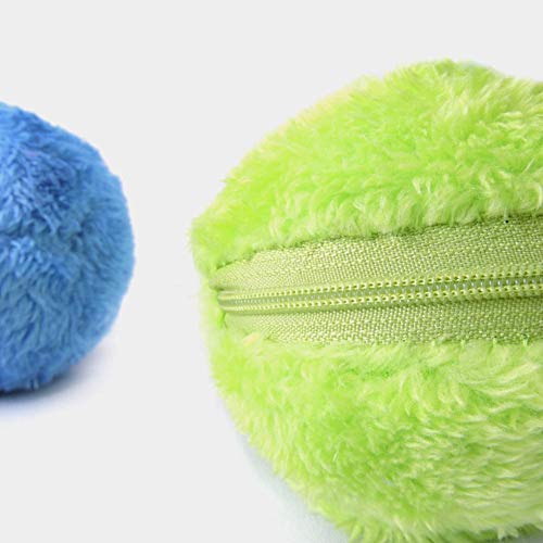 Bola rodante automática Limpiador eléctrico Mascota Juguete Perro Gato Felpa Rodillo con Cubiertas Juguetes Masticar Cubierta Limpieza caseras Bolas interactivas