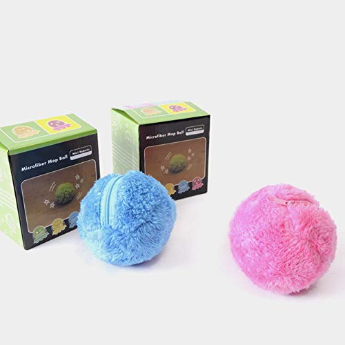 Bola rodante automática Limpiador eléctrico Mascota Juguete Perro Gato Felpa Rodillo con Cubiertas Juguetes Masticar Cubierta Limpieza caseras Bolas interactivas