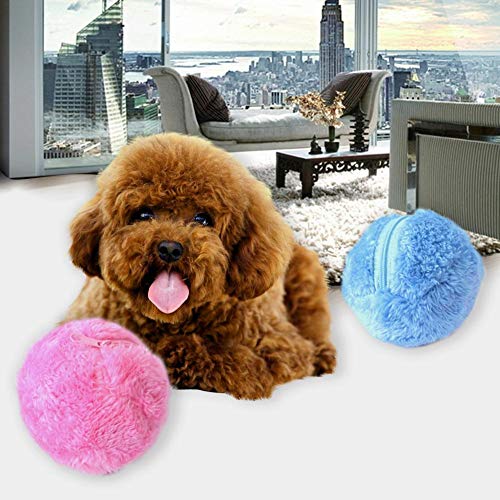 Bola rodante automática Limpiador eléctrico Mascota Juguete Perro Gato Felpa Rodillo con Cubiertas Juguetes Masticar Cubierta Limpieza caseras Bolas interactivas