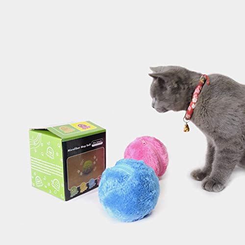 Bola rodante automática Limpiador eléctrico Mascota Juguete Perro Gato Felpa Rodillo con Cubiertas Juguetes Masticar Cubierta Limpieza caseras Bolas interactivas