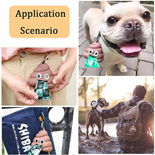 Bolsa De Basura De Caca Dispensador Dispensador de Bolsas de excremento para Perros Bolsas De Compost Para Perros Bolsa De Caca De Perro Bolsa Inodoro Exterior Para Cualquier Correa Bolsa Caca 2 Pcs