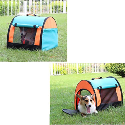 Bolsa de mascotas Carpa Pet Box Orange Mosaic Cage Folding Portable Gato y Perro Viajes Transporte Coche Fuera del envío 48 * 43 * 41 cm Liuyu.