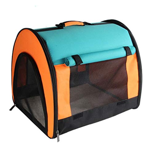 Bolsa de mascotas Carpa Pet Box Orange Mosaic Cage Folding Portable Gato y Perro Viajes Transporte Coche Fuera del envío 48 * 43 * 41 cm Liuyu.
