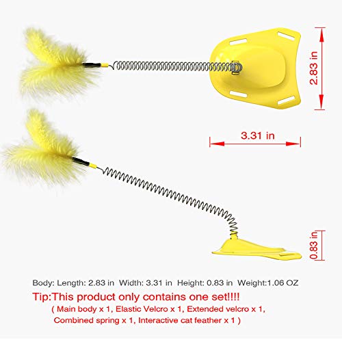 Bomoya Juguete para gatos con plumas, juguete de primavera favorito de la mascota suministros interactivos con personas niños