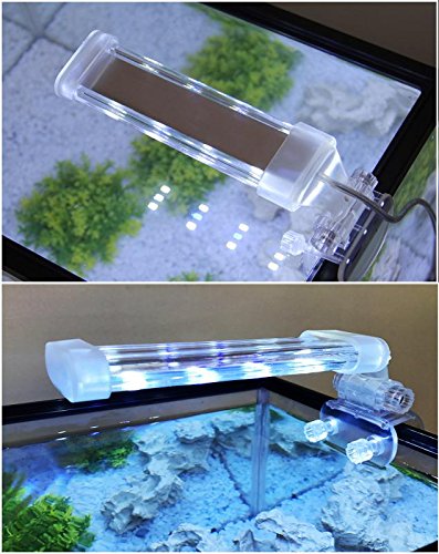 BPS® Lámpara de Acuario LED Iluminación Luces para Plantas Luz Blanco y Azul 2 Modelos para Elegir 4W/8W (4W: 150 x 40 mm) BPS-6871