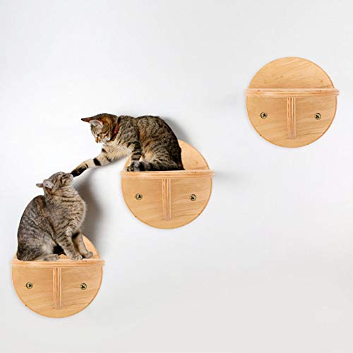 brightsen Estante para Gatos Estantes Flotantes Estante De Percha para Gatos Montado En La Pared Elegantes Muebles De Madera para Gatos Y Mascotas Cama Escalonada Un Regalo Que Le Encantará A Su Gato