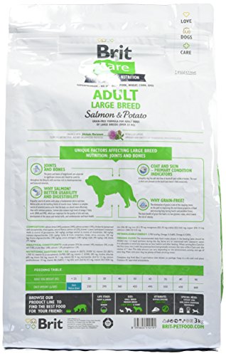 Brit Care Grain-Free Adult Large Breed Salmon & Potato Comida para Perros - 3000 gr