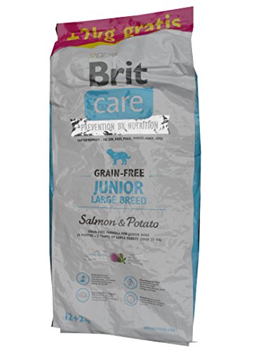 brit Care Junior Large Salmon & Potato, 12 kg + 2 gratis kg