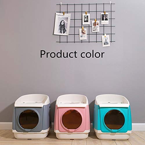 BTTNW Las Cajas de Arena para Gatos Gato Cabina Libre de la camada Pot-Top en Arena for Gatos Cuenca Anti-Salpicaduras Gato Aseo Desodorante Cuenca de Arena del Gato Grande Aseo para Mascotas