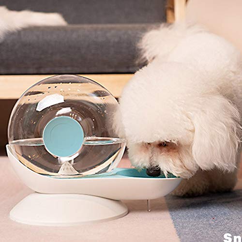 BuffyIn Fuente de agua para gatos, 2,8 l de caracoles de burbujas automático para gatos fuente de agua para mascotas dispensador de agua grande tazón para beber gato bebida sin electricidad