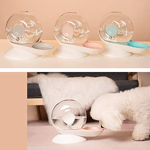 BuffyIn Fuente de agua para gatos, 2,8 l de caracoles de burbujas automático para gatos fuente de agua para mascotas dispensador de agua grande tazón para beber gato bebida sin electricidad