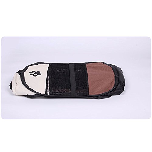 Bulz - Parque de juegos para mascotas, portátil, plegable, para perro, gato, cachorro, caseta de ejercicio interior, casa de lactancia para mascotas, cubierta de malla extraíble y plegable