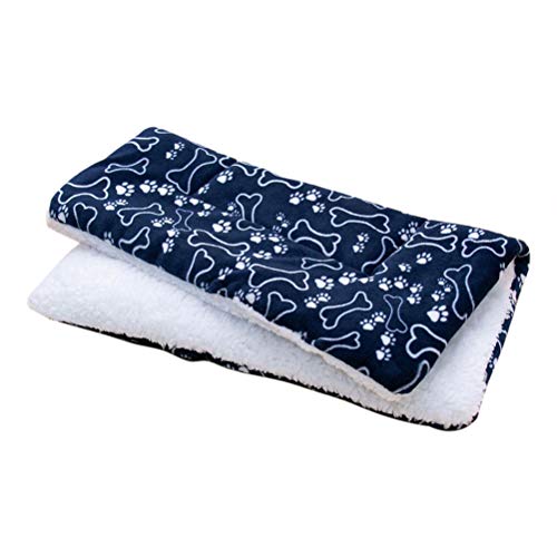 CaCaCook Manta impermeable para cama de perro, perro, gato, mascota, invierno, cálida, almohadilla de espuma para cama de espuma, color azul, L