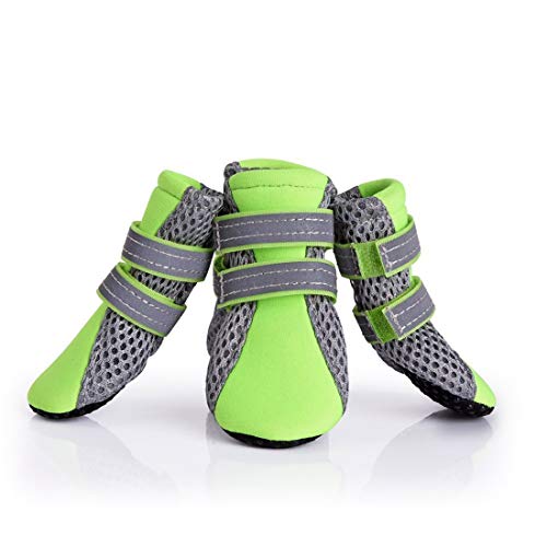 Calcetines Perro Protector De Los Zapatos De La Pata De La Atención De La Pata, Zapatos Transpirables De Malla Botas Suave Único Duraderos Botines Botas para Pequeños Perros Medianos