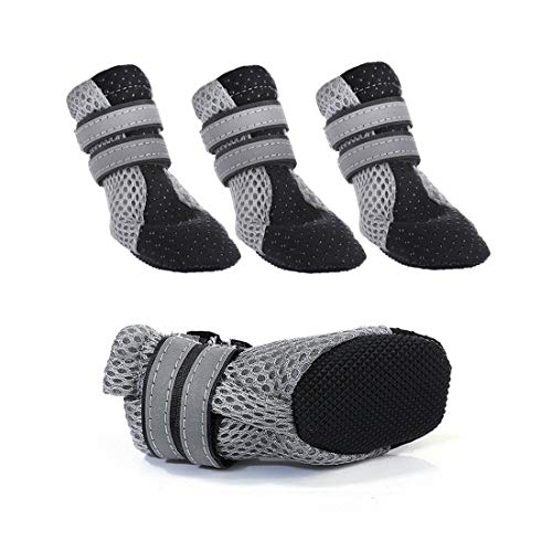 Calcetines Perro Protector De Los Zapatos De La Pata De La Atención De La Pata, Zapatos Transpirables De Malla Botas Suave Único Duraderos Botines Botas para Pequeños Perros Medianos