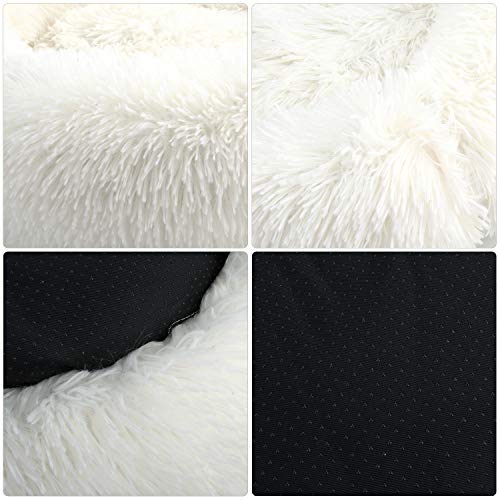Cama para Mascotas Antideslizante de Felpa Redondo Suave para Mascotas Cojín para Mascotas Cama para Dormir para Cachorros de Gatos
