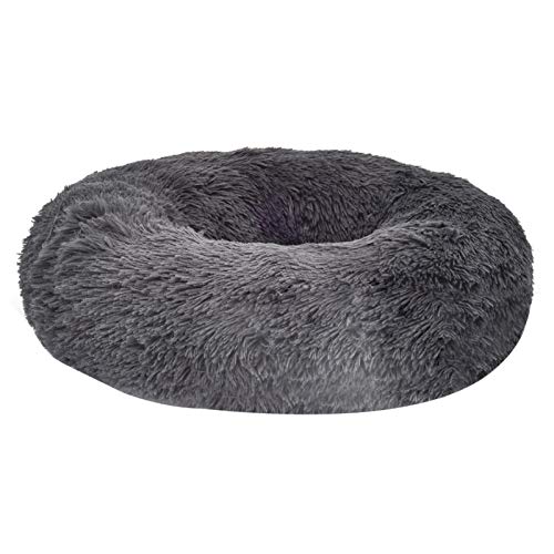 Cama redonda para mascotas Cama para perros Cama para gatos Cama relajante para mascotas Nido redondo Cálido Cómodo Invierno Cama para mascotas Piel Donut Sofá Cojín para dormir para perros Gatos