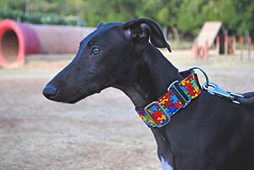 candyPet Collar Martingale para Perros - Modelo Puzzle, S