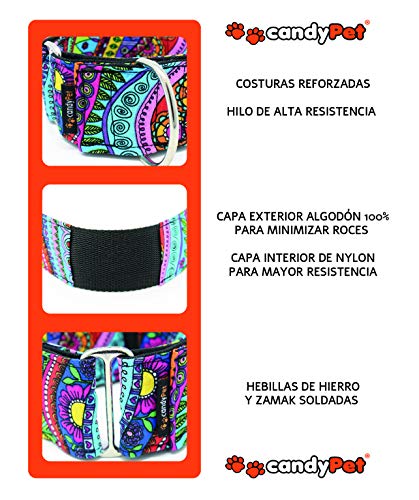 candyPet Collar Martingale para Perros - Modelo Puzzle, S