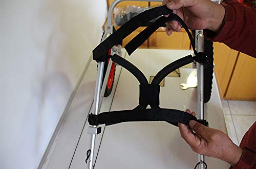 Carrito for perros, adecuado for la práctica de mascotas, rehabilitación, lesiones asistidas, caminatas asistidas, perros grandes especiales, ajustables, 2 ruedas, 25 kg (55 libras) - 45 kg (100 lbs),