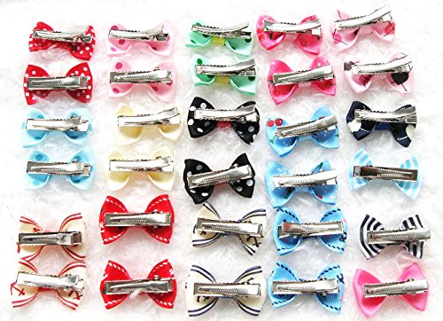 Carykon 20 pinzas para el pelo de perro, diseño de corazón, con forma de corazón, para mascotas, multicolor
