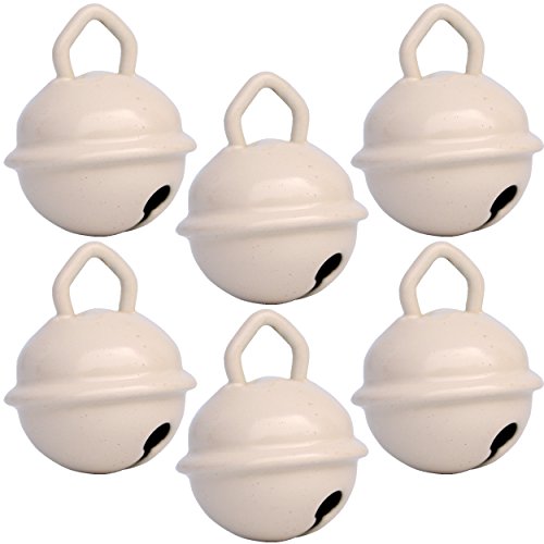 Cascabeles Marfil Pequeños (15mm x6 Campanillas de Bronce Musicales Sonoros) - 16 Colores MUSIKID (Bebe Niños) Para Manualidades Navidad Boda Sonajeros Muñeca Perros Pesca Carnaval Gatos Llavero