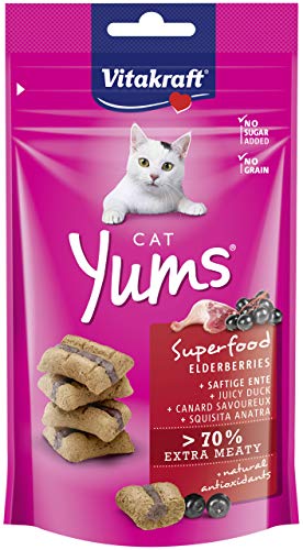 Cat YUMS Superfood - Bahías de Sureau (40 g, 9 Paquetes)