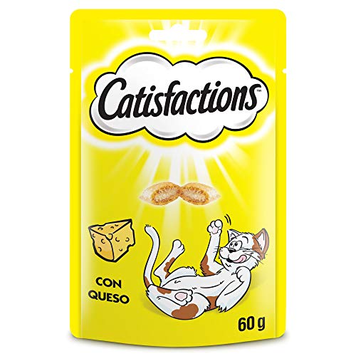 Catisfaction Premios para Gatos, Sabor Queso (Pack de 6 x 60g)