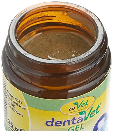 cdVet DentaVet Gel - Crema Dental Natural para Limpieza Dental, eliminación de sarro y higiene bucal para Perros y Gatos