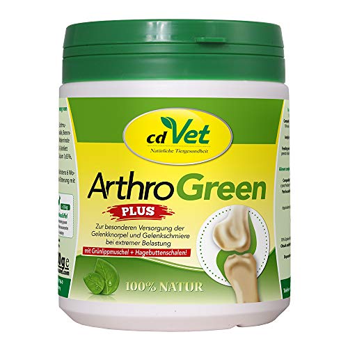 cdVet Natural Products ArthroGreen Plus 330 g - optimally Supports The musculoskeletal System and Joints in Acute Phases - Nutrition-Related Support - for The Strength of Bones and Cartilage -