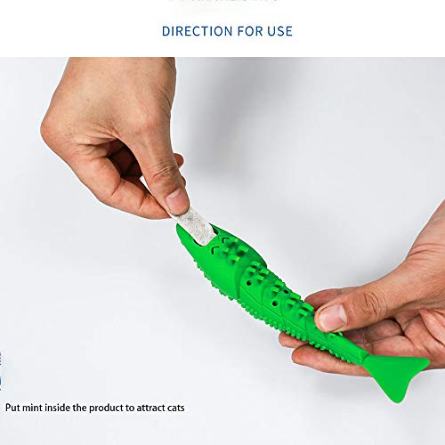Cepillo de dientes Catnip Juguetes, juguete interactivo para masticar para gatitos gatitos gatos limpieza dental cuidado de los dientes, forma de cangrejo de cangrejo juguete para gatos (rojo)