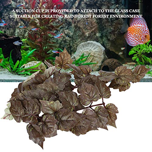 cersalt Planta de protección del Medio Ambiente Paisajismo Planta simulada Ratán, Paisajismo de pecera, para Escalar Pet Box Acuario