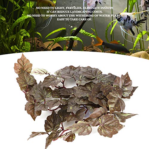 cersalt Planta de protección del Medio Ambiente Paisajismo Planta simulada Ratán, Paisajismo de pecera, para Escalar Pet Box Acuario