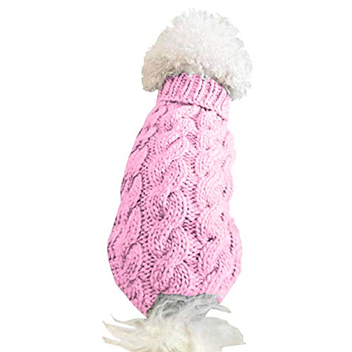 Chaleco suéter para Perros Abrigo cálido suéteres de Invierno de Lana de Punto Suave para Mascotas Ropa de Abrigo de Ganchillo de Punto para Perros pequeños medianos