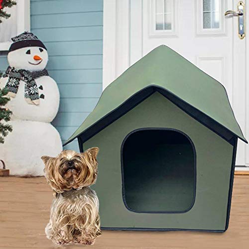 Chalkalon Caseta para Perros Caseta para Gatos Interior Al Aire Libre Resistente A La Intemperie Refugio Plegable para Mascotas para Mascotas