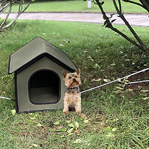 Chalkalon Caseta para Perros Caseta para Gatos Interior Al Aire Libre Resistente A La Intemperie Refugio Plegable para Mascotas para Mascotas