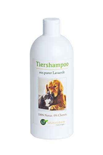 Champú para animales | Orgánico | Libre de químicos y jabones | Hipoalergénico | Contra el picor | Con tierra de lava marroquí original | 500 ml | Para pelos cortos y largos