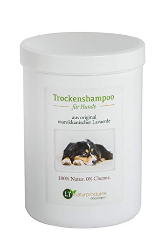 Champú seco para Perros, con Polvo de Arcilla Original marroquí | Vegano y Bio | para el Cuidado del Pelo sin Productos químicos | 1 kg