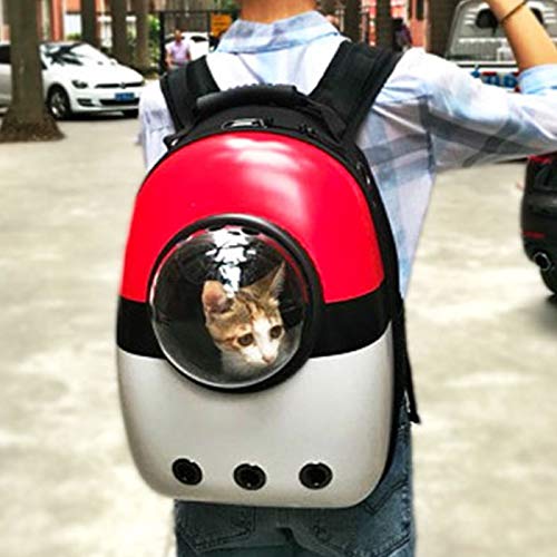 CHAOFEI Cápsula Espacial Transpirable, Bolsa De Viaje con Burbujas De Astronauta, Transporte, Lindo, Pequeño, Perro, Gato, Portador, Mochila para Mascotas M Pokemon