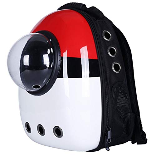 CHAOFEI Cápsula Espacial Transpirable, Bolsa De Viaje con Burbujas De Astronauta, Transporte, Lindo, Pequeño, Perro, Gato, Portador, Mochila para Mascotas M Pokemon